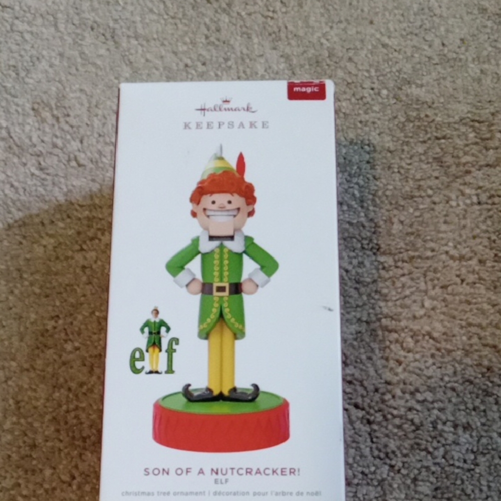 Hallmark Keepsake Elf Nutcracker with Green and Yellow
